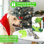 XiaZ Tug of War Dog Toy, Interactive Dogs Toy Bungee Hanging Tether with 2 Chew Rope Toys, Heavy Duty Puppy Outdoor Activity Aggressive Chewers Best Small to Large Boredom Exercise and Play (Green)