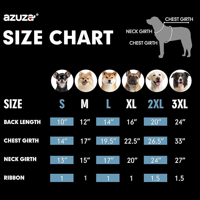 azuza Dog Jacket for Medium Dogs Waterproof Dog Coat with Reflective Strips and Harness Built in Warm Fleece Dogs Winter Coat Windproof with Back Zipper, Blue 2XL