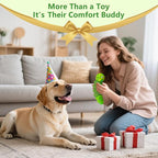 Caterpillar Dog Chew Toys for Aggressive Chewers, Tough Indestructible Squeaky Dog Toy with Beef Flavor Nylon Rubber for Large Medium Dogs to Keep Them Busy and Reduce Boredom (Green)