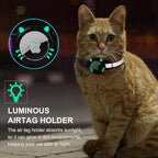 Airtag Cat Collar, Reflective Cat Collar with Apple Air Tag Holder, Breakaway GPS Tracker Pet Collar with Bell for Cat Kitten, Airatg Not Included, Purple, XS(7-9 Inch)