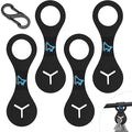 PuppyDoggy Dog Poop Bag Holder for Leash Waste Bag Carrier Dog Poop Bag Dispenser for Walking Running Bicycle Accessory 4 pieces (Black)