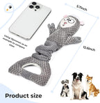 Dog Interactive Squeaky Toy for Chewers - Tug-of-War Sheep Plush with Durable Squeaker, Puppy Training & Anxiety Relief, Long-Lasting Chew Toy for Medium/Large Dogs
