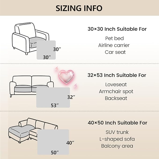 gogobunny 100% Double Sided Waterproof Dog Blanket Soft Pet Bed Cover Reversible Protect Furniture Couch Sofa Car for Puppy Large Dog Cat (Dark Sea Fog/Light Sea Fog, 32x53 Inch (Pack of 1))