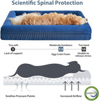 WNPETHOME XXXL Big Dog Bed, Washable Dog Couch with Removable Waterproof Cover, Orthopedic Large Pet Sofa Bed with Bolster Sides for Sleeping
