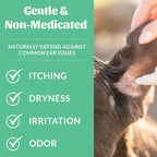 SKOUT'S HONOR Probiotic Dog Ear Cleaner Solution with Aloe Vera - Alcohol-Free, Fragrance-Free, Non-Medicated Ear Wash for Dogs - Microbione Friendly Certified, 4 oz.,