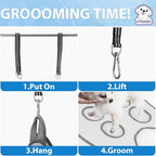 Pet Grooming Hammock Harness for Medium/Large Dogs Nail Trimming, Dog Sling for Cutting Nails, Dog Hanging Holder Hanger with Nail Clippers, Nail File, Scissors