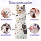 27.6"Cat Grooming Wrap (for nail trimming and veterinary care) - Large-Scale Anti-Escape Cat Containment Device- Multifunctional pet grooming essential, (C1 Suitable for 15 lbs)
