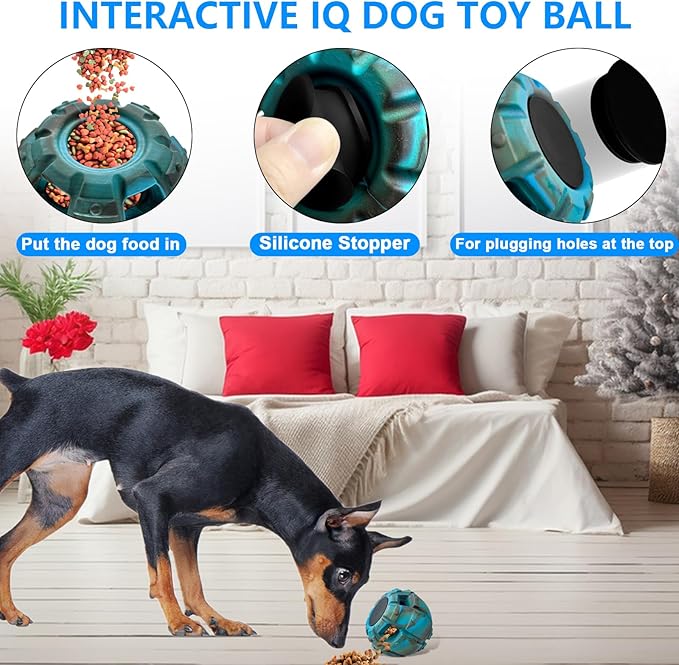 Yipetor Frozen Treat Dispensing Dog Toy - Large Chew Toy, Freezable Fillable Rubber, Reduces Anxiety, Easy to Clean, Interactive Puzzle (Small)