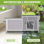 GUTINNEEN Heated Cat House Outdoor Cat House Insulated Large Weatherproof Feral Cat Shelter with Heated Pad, Insulated All-Round Thermal Liner, Chewproof Cable for 1-4 Cats (Winter-Ready)