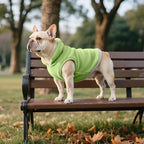 Idepet 2 Pack Dog Fleece Vest Sweater Warm Pullover Jacket with D-Ring Leash Reflective Winter Coat Hoodie for French Bulldog Pug Chihuahuas Yorkies Dachshunds(Dark Green&Grass Green,Large)