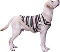 Extra Large Dog T Shirts Clothes Sleeveless Tank Top Vest for Labrador Rottweiler Great Dane, Khaki 3X-Large