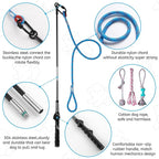 Aitmexcn Flirt Pole for Dogs Chase and Tug of War, Interactive Dog Toys for Large Medium Small Dogs, Dog Enrichment Toys with Rope Chewing Toys for Outdoor Training Playing Exercise