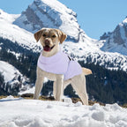 Queenmore Large Dog Sweater, Soft Fleece Vest Pullover Dog Jacket with Leash Hole, Warm Winter Dogs Clothes Cold Weather Doggy Dachshund Sweaters for Large Dogs Cats Boy or Girl (Lilac, L)