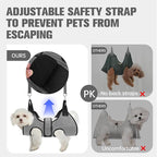 PAWCHIE Dog Grooming Hammock Harness for Dogs & Cats with Pet Nail Clipper Trimmer- Breathable Cat Hanger Sling for Trimming Clipping Nails-Dog Hammock Restraint Bag for Small Medium Large Dog,Grey XS