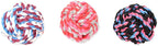 Mammoth Flossy Chews Monkey Fist Ball Premium Cotton-Poly Rope Dog Chew Toy & Fetch Toy for Small to Medium Dogs - Large 4.75' - Assorted Colors