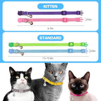 16 PCS Breakaway Cat Collars,Kitten Collar with Bell Cat Collars for Boy Girl Cats Breakaway Collar for Cats 7.5-12.6 Inch