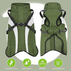 Mosucoirl Dog Raincoat Waterproof Raincoats for Dog Reflective Dogs Rain Jackets with Hood Hoodie Pet Rain Poncho Coat for Small Medium Large Dogs Puppies S-XXL (Green, L)