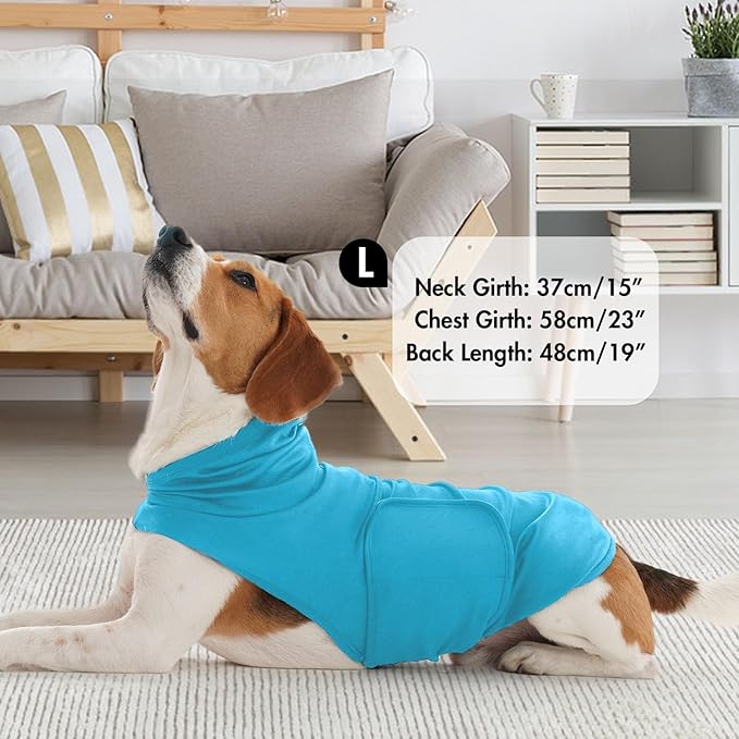 Dog Calming Vest for Anxiety for Small Dogs-M,Lightweight Adjustable Chest & Hood Neck Wraps,Wraps Body Relief Anxiety for Noise,Riverside,Fireworks,Machine Washable(Blue)