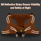 Dog Harness Step in Dog Vest Harness, Reflective Adjustable Puppy No Pull Harness Breathable Soft for Small and Medium Dogs Cats, Orange, XXS