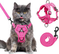 XL Cat Harness Escape Proof for Heavy Cats - Adjustable Vest Leash Set with 4 Buckles, Reflective Breathable Mesh for Extra Large Cats