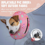 Inflatable Dog Cone Collar for After Surgery, Dog Donut Collar After Surgery, Soft Pet Cone for Small Medium Large Dogs to Stop Licking