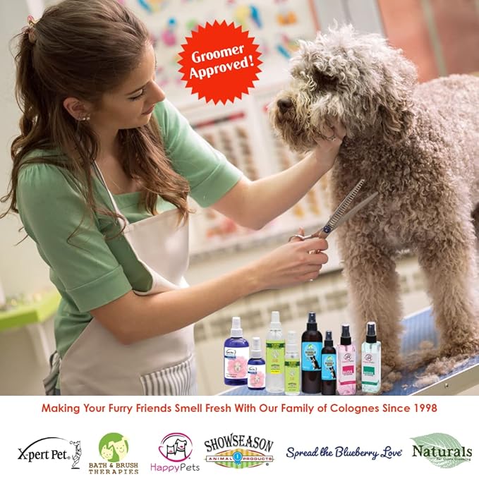 Showseason Animal Products Bath & Brush Therapies® Mysterious Male® Dog Cologne 12.5 oz. | Dog Perfume Long Lasting Odor Eliminator Spray | Made In The USA