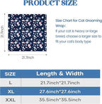 21.7" Cat Grooming Wrap, Cat Wrap for Cutting Nails, Anti-Scratch, Anti-Escape Calming Packaging, Cat Swaddle Wrap for Kittens, Large
