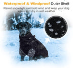 Lelepet Dog Coat 3 in 1 Waterproof Dog Winter Jacket with Harness Built in Windproof Snow Jakcet with Detachable Fleece Sweater Lining Reflective Thermal Cold Weather Coats for Small Medium Large Dogs