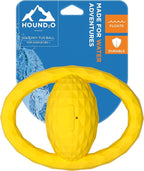 Playology Hound2O Dog Toys | Squeaky Tug Ball Toy for Tug of War | Yellow Floating Outdoor Toy - Easy to Clean and Made from Non Toxic Materials