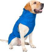Adjustable Waterproof Dog Raincoat for Dogs,Lightweight Pet Rain Jacket Puppy Clothes with Reflective Strip for Small Medium Large Dogs (Blue, Small)