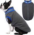 Winter Warm Classic Turtleneck Vest Fleece Dog Clothes, Lightweight Coat for Extra Large Dogs with Back-Zipper, Thermal Doggie Vests Coats with Reflective Strips for Mastiff, Saint Bernard (Grey, 3XL)