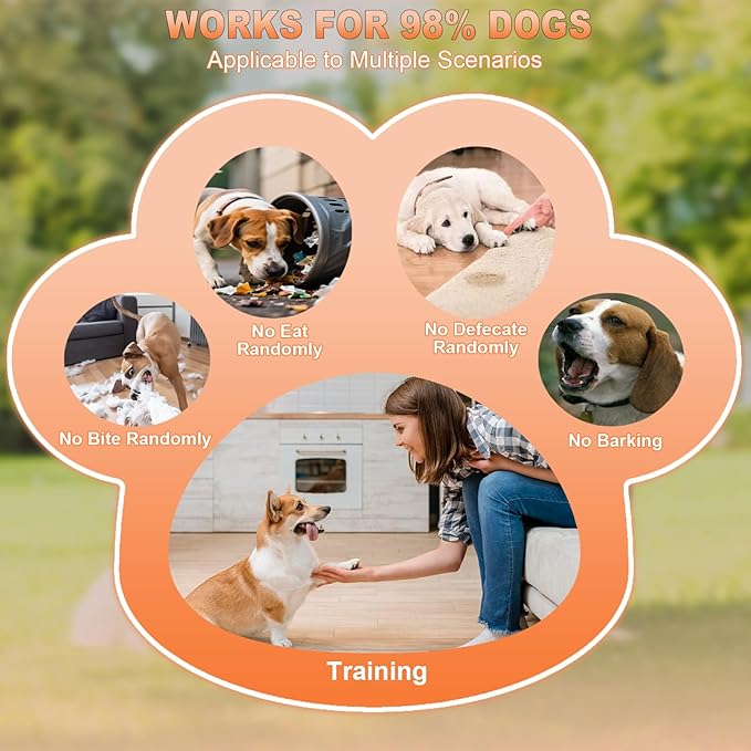 2025 Upgraded Dog Bark Deterrent Devices【Efficiency Increased 200%】【 1S Quick Response 】 100% Pet Safe, 3-in-1 Ultrasonic Dog Bark Deterrent Suitable for Indoor and Outdoor Use-Balck