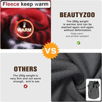 BEAUTYZOO Dog Fleece Vest Sweater Winter Jacket for Small and Medium Dogs with D-Ring Leash Cold Weather Coat Hoodie for XS S M Dogs Boy or Girls, Red Buffalo XS