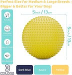 Dog Balls, EVA Dogs Toy Ball for Aggressive Chewers, 5 Inch Durable High Elasticity Interactive Ball for Training Dog Catch and Fetch, Floatable Toy for Medium and Large Dogs Puppies (Yellow)