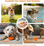 Interactive Dog Ball, Automatic Moving, Bouncing Chew Toys, Wicked Balls with 3 Modes, E-TPU Vibrating Dog Ball for Medium and Large Dogs, IP54 Waterproof, Birthday Gifts for Dogs(Orange)