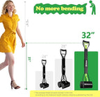 Large Dog Pooper Scooper for Yard - 32" Long Handle, No Bending, Grass-Friendly, Easy to Clean, Durable & Sturdy