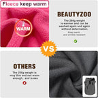 BEAUTYZOO Dog Fleece Vest Sweater Winter Jacket for Small and Medium Dogs with D-Ring Leash Cold Weather Coat Hoodie for XS S M Dogs Boy or Girls,Rose L