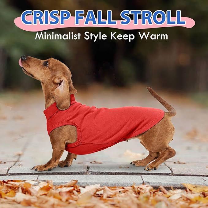 Fleece Vest Sweater for Small Dogs - Red, S - Stretchable Shirt | Soft Lightweight Sweatershirt,Fall Winter Jackets Keep Warm,Pullover Design,Home Pet Clothing,Shih Tzu