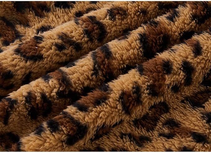 GreenJoy Leopard Print Dog Sweater – Stretchy Fleece Dog Turtleneck Sweatshirt for Puppies & Cats, Soft & Warm Pet Winter Clothes for Small, Medium & Large Dogs (Coffee Brown, X-Small)