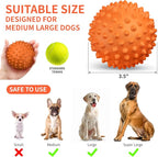 Apasiri Dog Balls for Aggressive Chewers, Dog Toys for Aggressive Chewers, Squeaky Balls for Dogs, Floatable Dog Toys for Aggressive Chewer Large Breed Peanut Butter 2 Pack