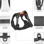 Custom Cincinnati Dog Harness with Reflective Stripes Personalized Name and Number Dog Vest Harness with Pet Traction Rope for Small Medium Large Dog