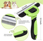 MIU COLOR Pet Grooming Brush, Deshedding Tool for Dogs & Cats, Effectively Reduces Shedding by up to 95% for Short Medium and Long Pet Hair，Apple Green