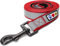 Pawtitas 6 FT Padded Dog Leash with Comfortable Neoprene Padding Handle - Red Lead | Medium Reflective Dog Leash with Highly Reflective Band Perfect for Medium and Large Dogs and Puppies.