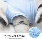 Kitten Onesies,Cat Recovery Suit for Abdominal Wounds or Skin Diseases,After Surgery Wear Anti Licking Wounds,Breathable E-Collar Alternative for Cat Blue M