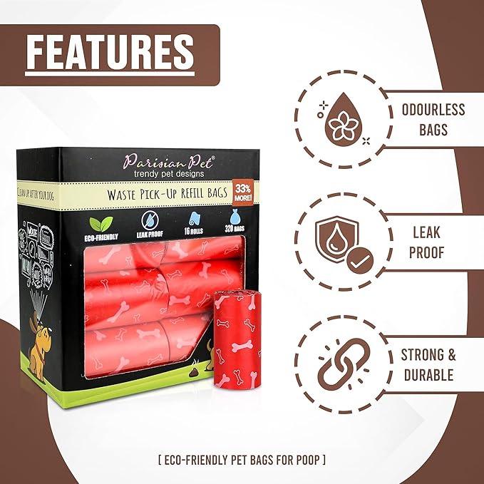 Parisian Pet Ecofriendly Dog Poop Bags Rolls