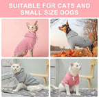 BEAUTYZOO Dog Hoodie & Cat Sweater for Small Dogs Puppy Girls Boys, Fleece Lined Warm Winter Fall Dog Clothes with Leash Hole and Pocket, Ultra-Soft Pet Jacket Coats Kitten Clothing, Pink M