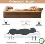 WNPETHOME Dog Beds for Large Sized Dogs, Washable Orthopedic Dog Couch Sofa Bed with Waterproof Lining & Non-Skid Bottom for Pet Sleeping