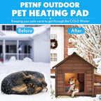 PETNF Outdoor Heated Pet Bed with Waterproof Cover,Pet Heating Pads for Dog,Soft Electric Blanket Auto Temperature Control,Heating Mat for Dog House Cabin Cot Doorway,Rescue Cats