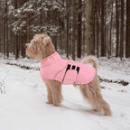 Peferhouse Dog Warm Winter Coats for Large Dogs Female, Dog Cold Weather Coat Dog Windproof Reflective Jacket with Harness Hole Thick Dog Vest Jacket Pink 2XL