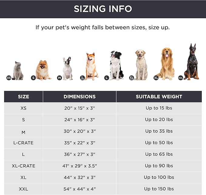 Bedsure XL Dog Beds Large Sized Dog -Comfy Flat Extra Large Pet Beds with Removable Washable Cover, Orthopedic Egg Crate Foam Mat, Suitable for Pet Up to 100 lbs